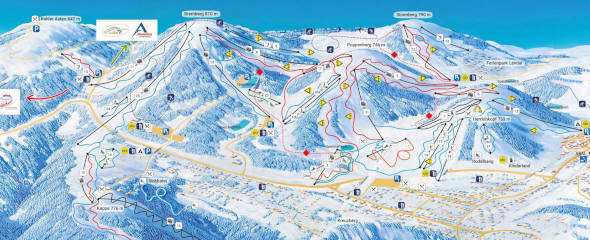 Karte des Skiliftkarussell Winterberg