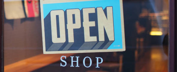 Shopping Schild Open