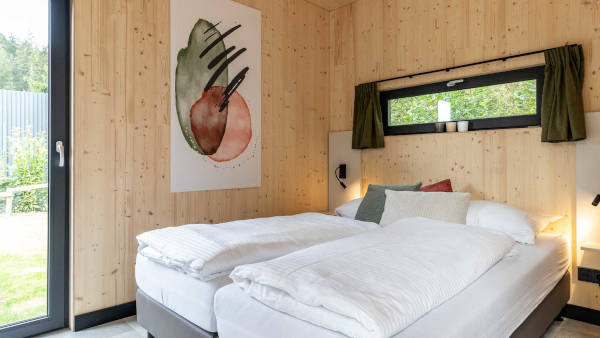 Schlafzimmer in Tiny House direkt am Skigebiet Eschenberglifte
